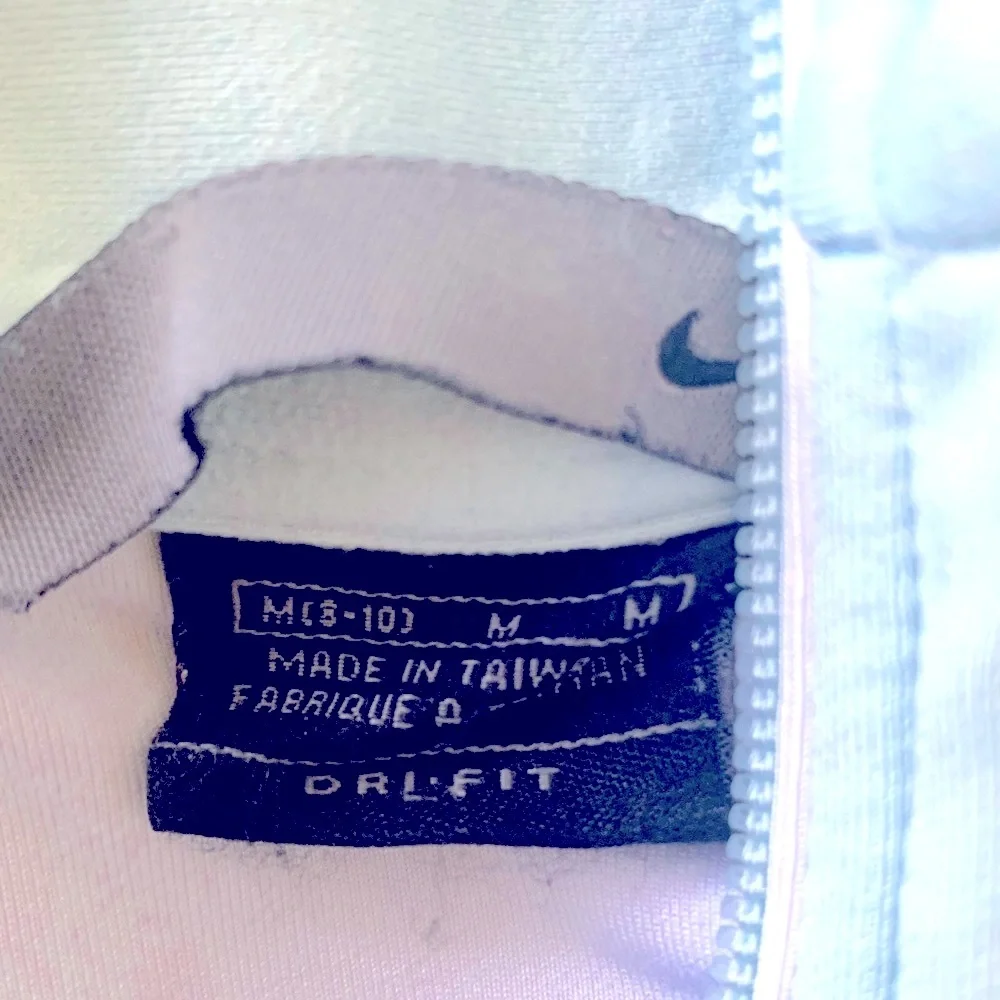 Nike Light Blue With White Piping Dri Fit Running Jacket Size M